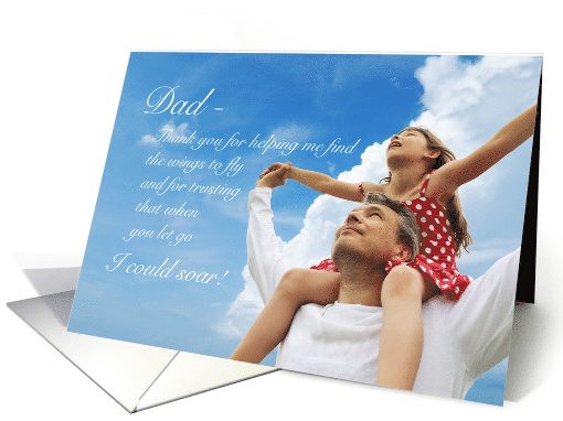A Father's Day thank you for helping a daughter to soar card (1265572)