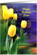 Yellow tulips wish a...