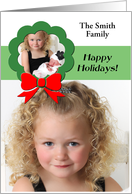 Happy Holidays Wreath photo card