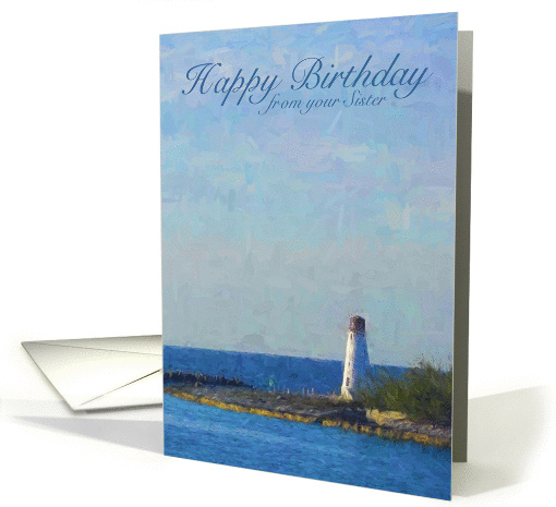 Lighthouse Birthday from Sister card (1329850)