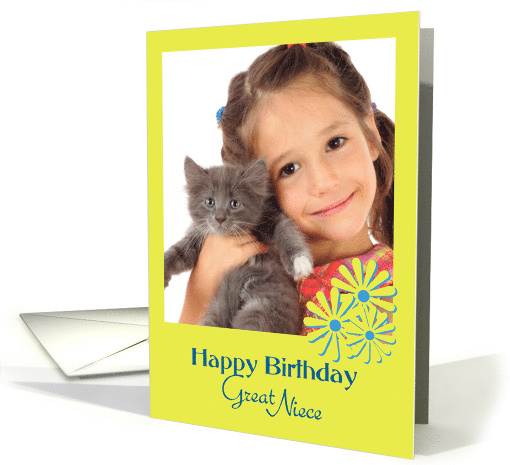 Happy Birthday Great Niece with yellow daisies card (1365030)
