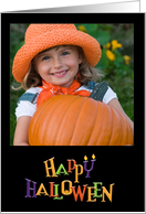 Colorful Happy Halloween Photocard card
