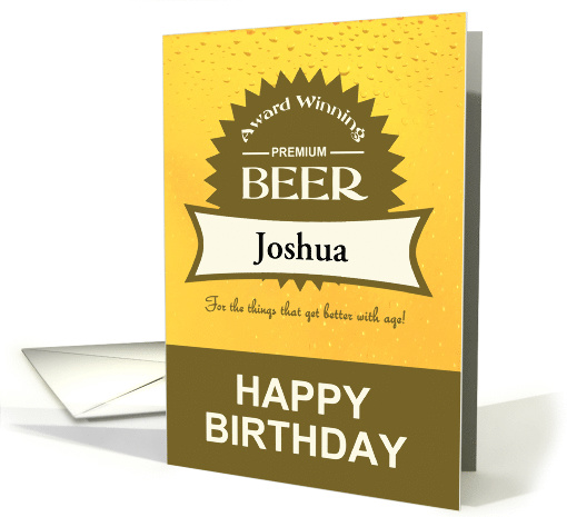 Beer-themed Happy Birthday to customize name card (1416964)