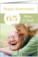 65th Anniversary for Mom and Dad photocard card