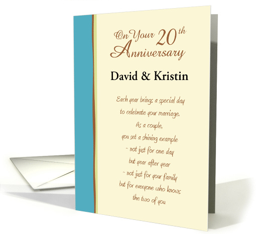 Customize names for 20th Anniversary wishes card (1469540)