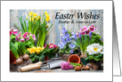 Spring planting brings Easter wishes for Brother and Sister-in-Law card