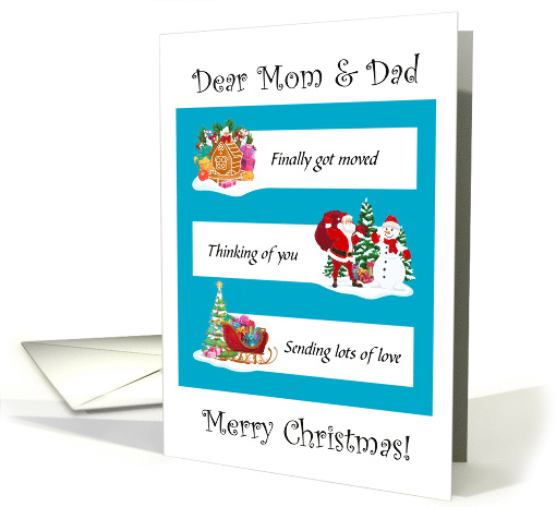 Messaging Mom and Dad at Christmas card (1592762)