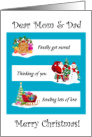 Messaging Mom and Dad at Christmas card