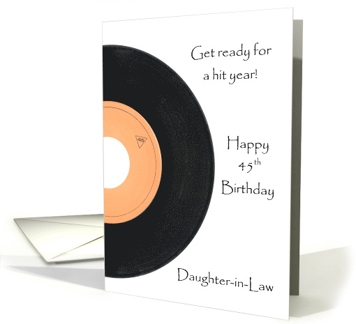 45 record for Daughter-in-Law's 45th Birthday card (1607602)