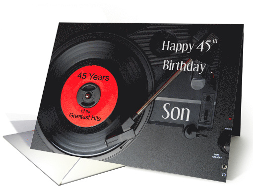 A 45 Record for Son's 45th Birthday card (1615182)