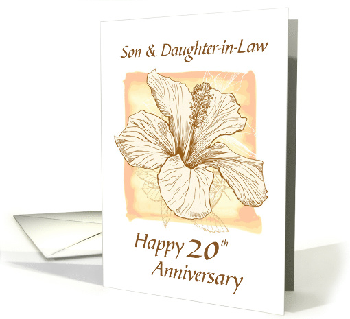20th Anniversary for Son & Daughter-in-Law card (1808240)