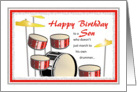 Happy Birthday to a Son who doesn’t just march to his own drummer... card