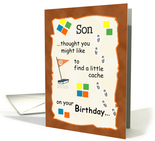 Son,Birthday - for a geocacher card (832493)