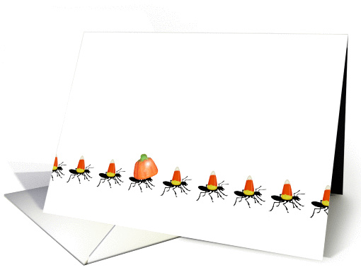 Halloween - bringing home candy treats card (841001)