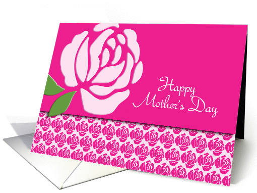 Happy Mother's Day abstract rose with embossed look card (923168)