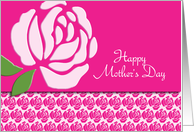 Happy Mother’s Day abstract rose with embossed look card
