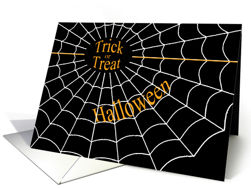 Trick or Treat Halloween spiderweb card (939113)