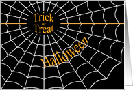 Trick or Treat Halloween spiderweb card