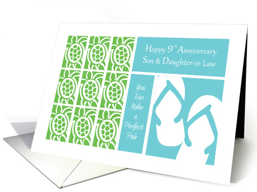 You two make a perfect pair anniversary Son and Daughter-in-Law card