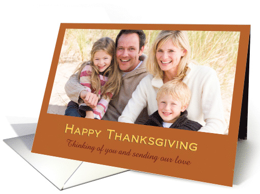 Happy Thanksgiving - photo card with customizable text card (981655)
