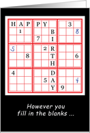 Happy Birthday however you fill in the blanks card