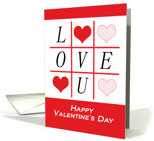 Tic-tac-tie with hearts and L-O-V-E card (983819)