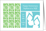 Happy Annivesay for Nephew and his Wife - You two make a perfect pair card