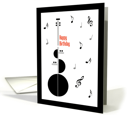 Happy Birthday musical abstract card (992721)