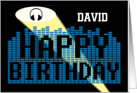 Happy Birthday to a DJ - Customize name card