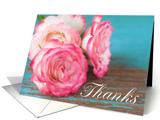 Thank You - Rustic Cottage Roses card (774664)