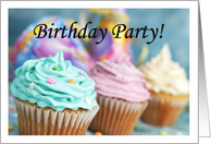 Birthday Cupcake Invitation Card