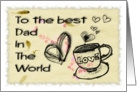 Happy Father’s Day from both of us, with hearts and coffee cup card
