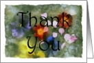 Thank you with flowers card