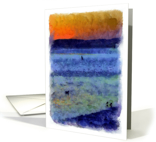 Get well after surgery with ocean sunset card (1011119)