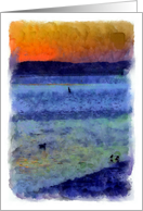 Get well after surgery with ocean sunset card