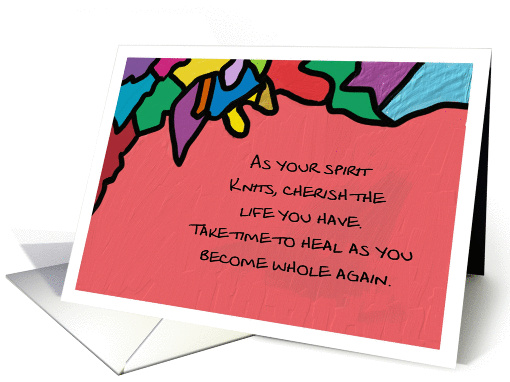 Take time to heal after a life changing injury card (1013427)