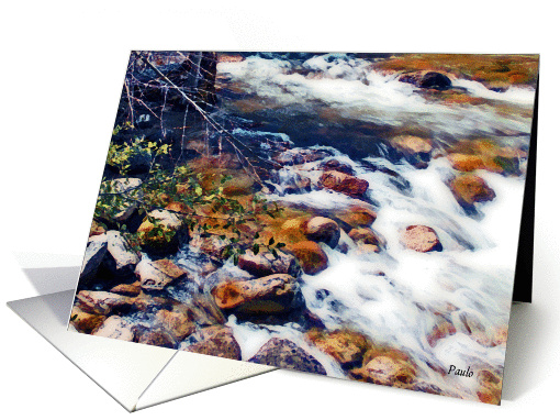A Yosemite mountain stream speaks of hope in the face of cancer card