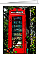 Calling a friend with cancer from a red phone booth card