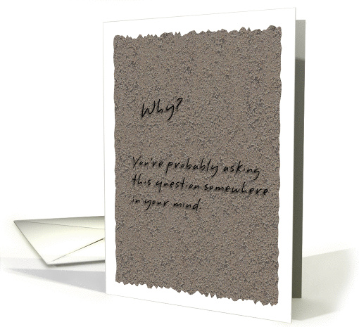 Why me? Why did I get breast cancer? card (859758)