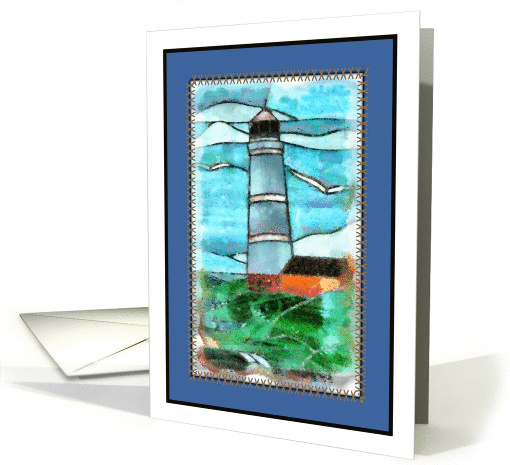 A lighthouse guides your way through cancer treatments card (889578)