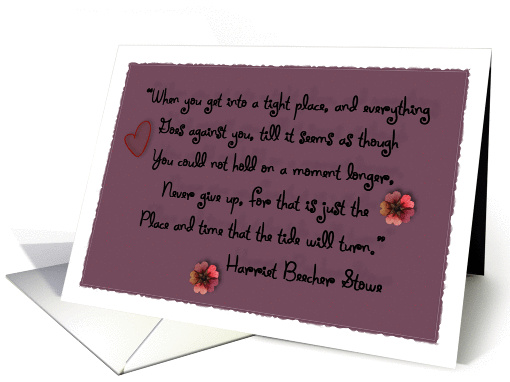 Encouragement-never give up hope. card (910260)