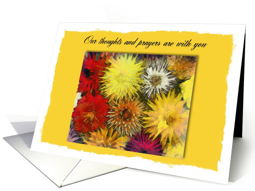 Our thoughts and prayers are with you during the cancer diagnosis card