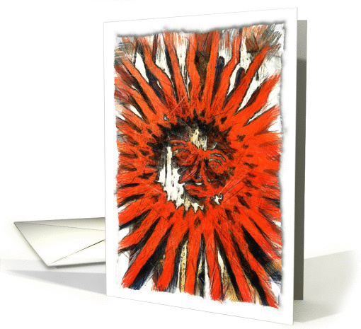 An iron sun shines a light of hope for those with brain cancer card