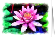 I love you, Grandma, cancer and all, with water lily card