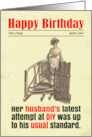 Birthday Victorian Humor Husband DIY Disaster card