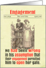 Custom Funny Wedding Engagement Sexual Innuendo Victorian card