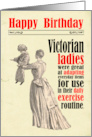 Birthday Victorian Humor Exercise card