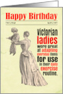 Birthday Victorian Humor Exercise card