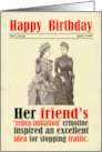 Birthday Victorian Humor Bad Fashion card