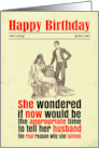 Birthday Funny Pregnant Bride Victorian card